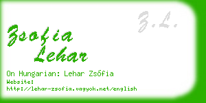 zsofia lehar business card